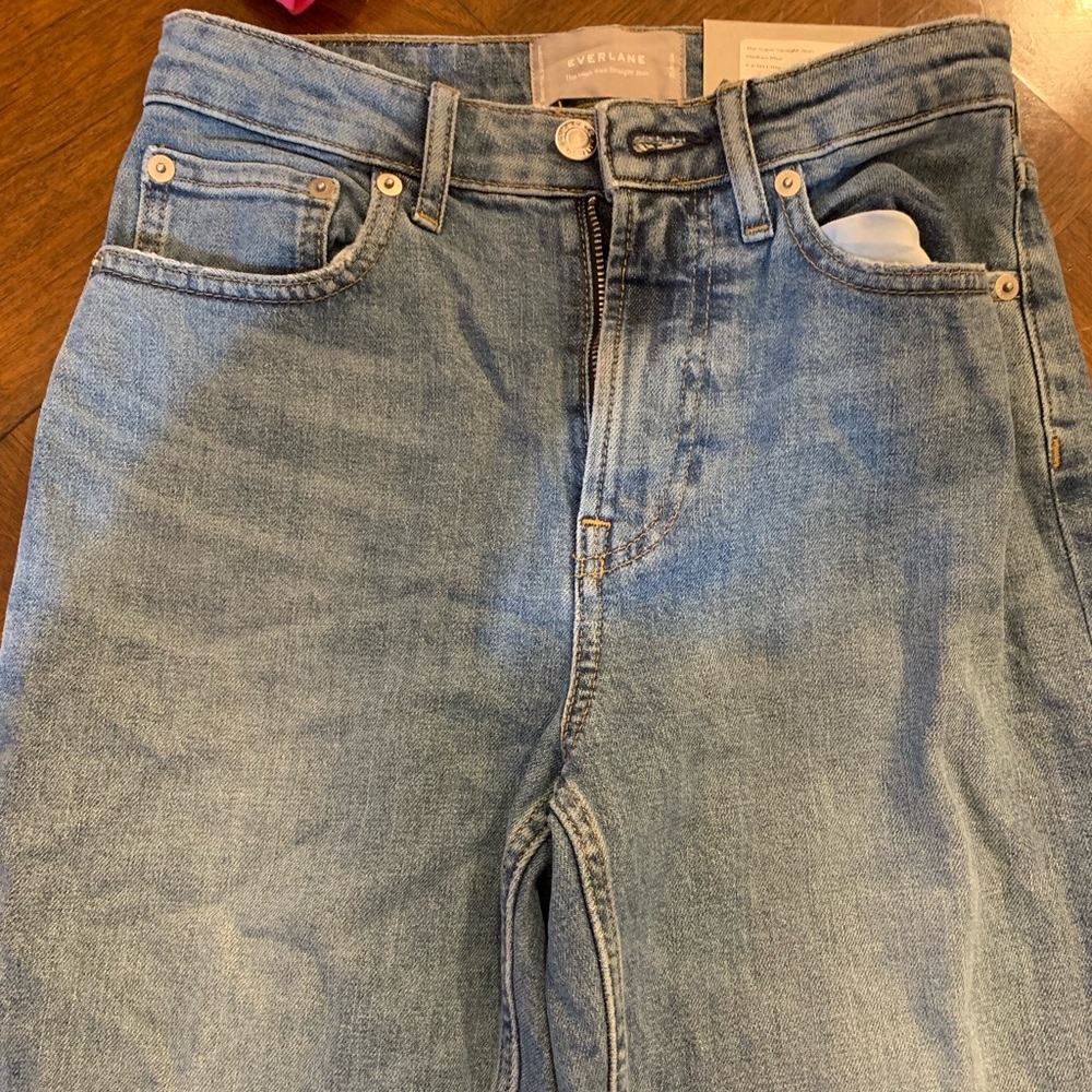 high rise straight jeans